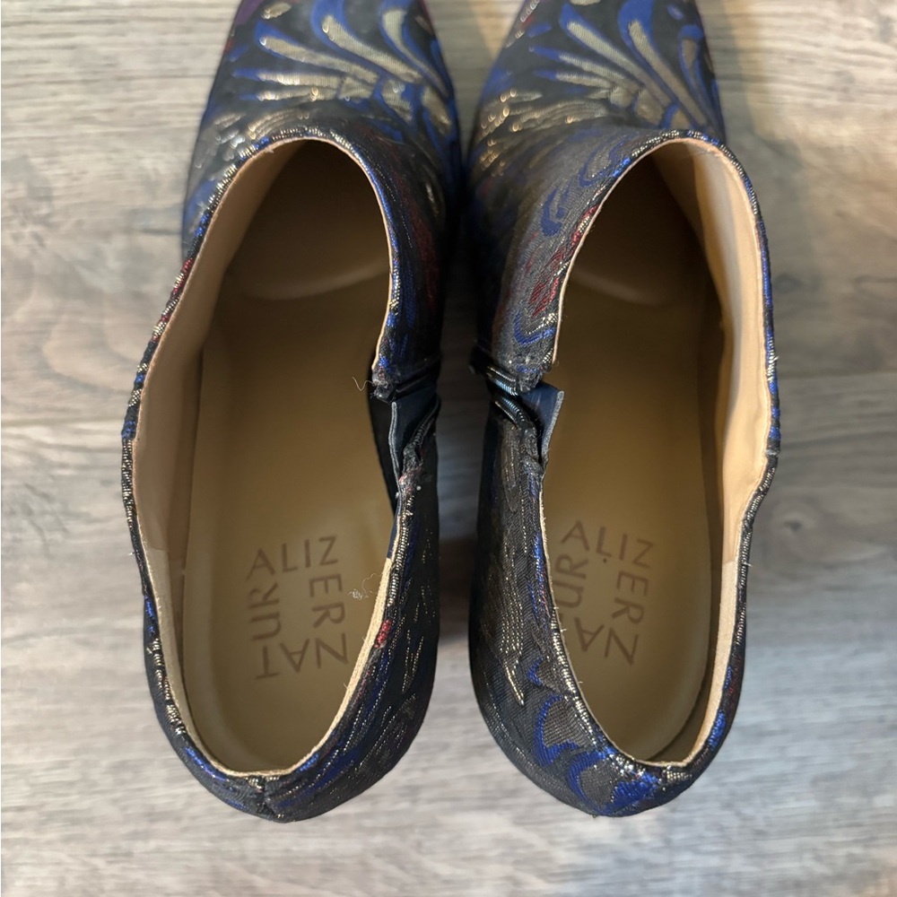 Naturalizer Brocade Multicolor and Metallic Ankle Boots - Picture 4 of 5